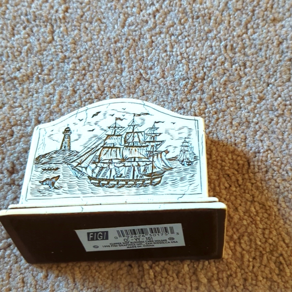Clipper Ship Business card Holder New.  SALE